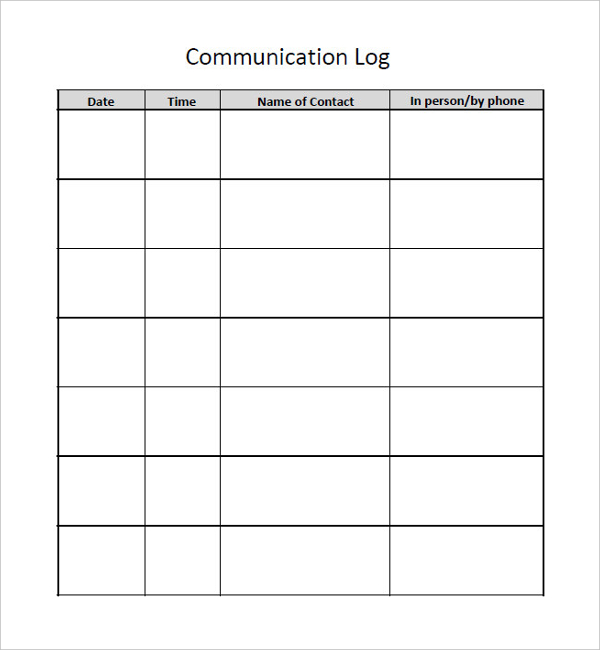 Communication Log Template 8 Free Word PDF Documents Download Free Premium Templates