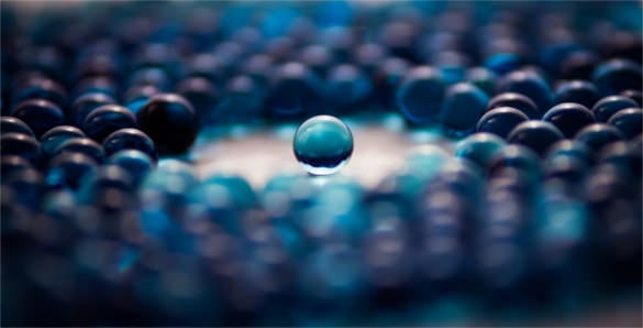 blue abstract glass balls background in hd