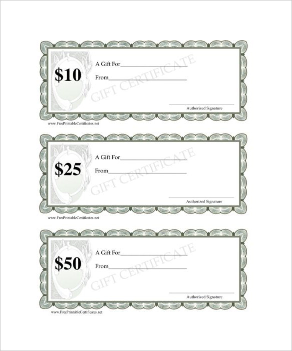 12+ Blank Gift Certificate Templates – Free Sample, Example Format ...
