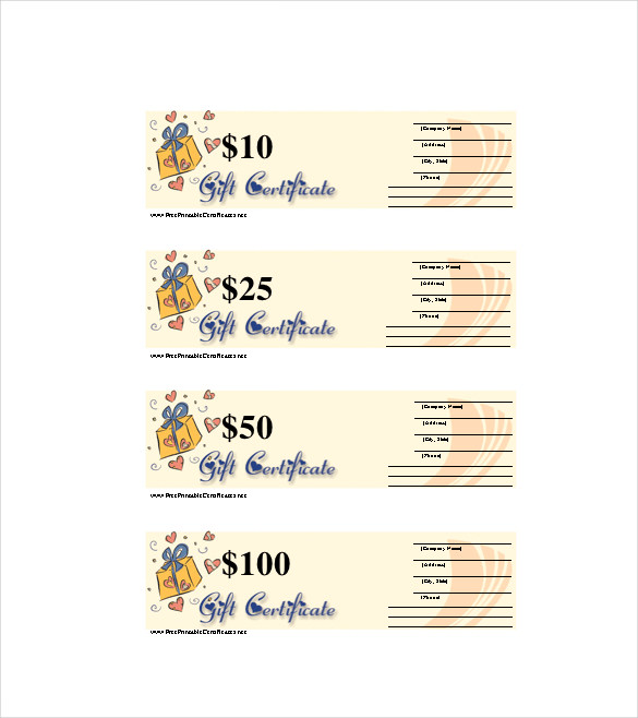 12+ Blank Gift Certificate Templates – Free Sample, Example Format ...