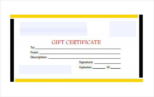 12+ Blank Gift Certificate Templates – Free Sample, Example Format ...