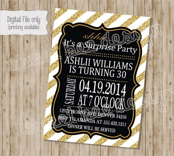 26+ Surprise Birthday Invitation Templates – Free Sample, Example ...