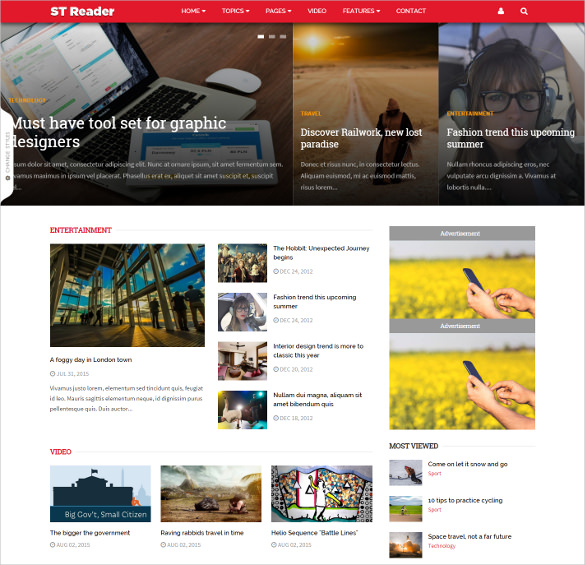 23+ News Blog Themes & Templates