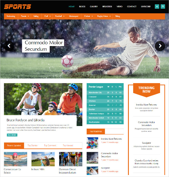 sports magazine drupal template