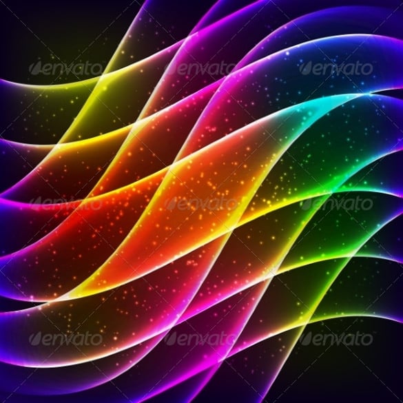 neon rainbow waves diagonal grid vector abstract eps file