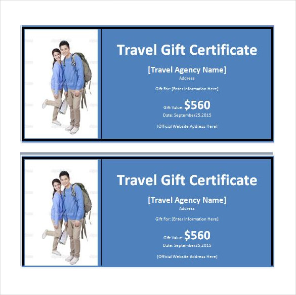 9+ Travel Gift Certificate Templates DOC, PDF, PSD