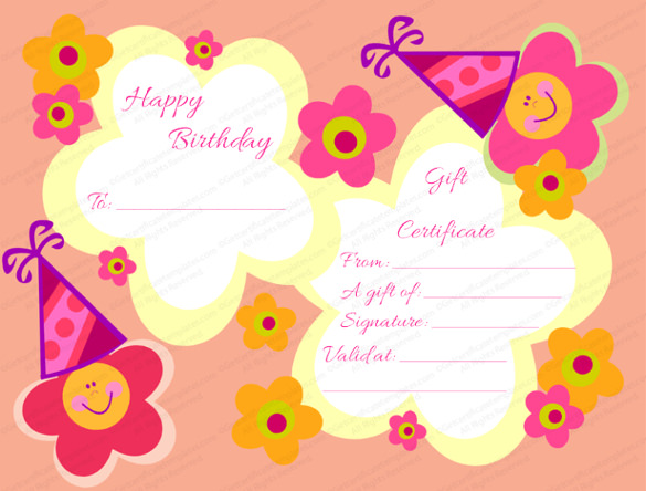 Birthday Gift Certificate Templates - 16+ Free Word, PDF, PSD ...