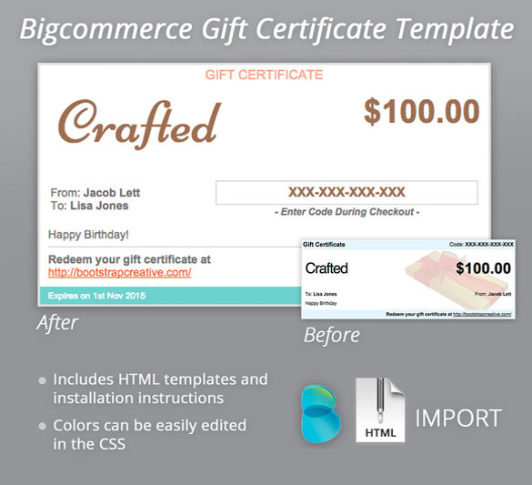 5+ Email Gift Certificate Template PSD, EPS