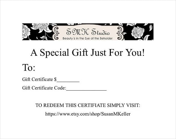 email gift certificate pdf template download