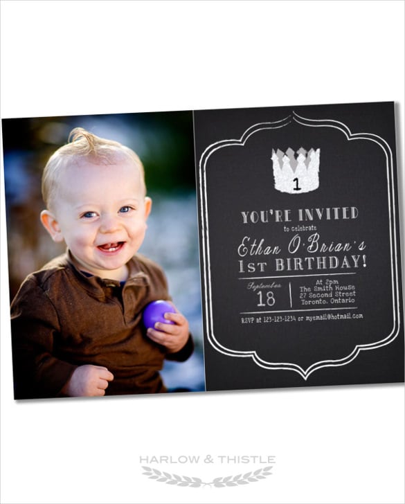 printable email birthday invitation with custom photo