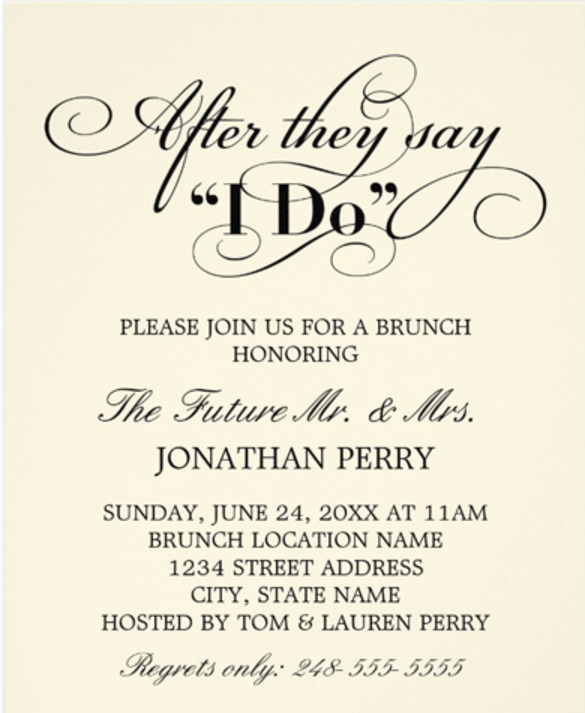 day after wedding brunch invitation wedding vows