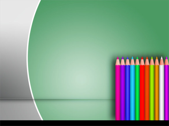 color school pencil powerpoint template