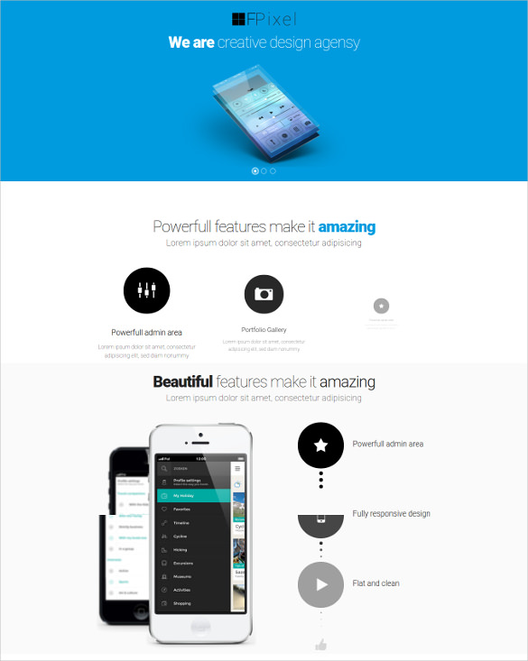 drupal modern flat mobile theme