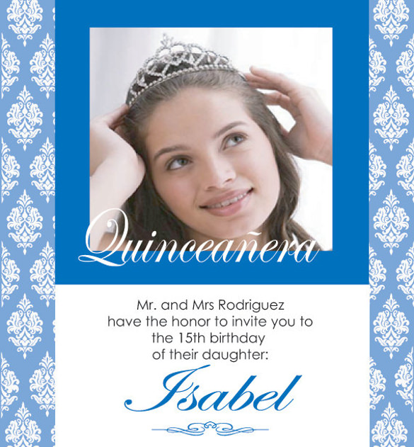 quinceañera personalized invitation sweet 15