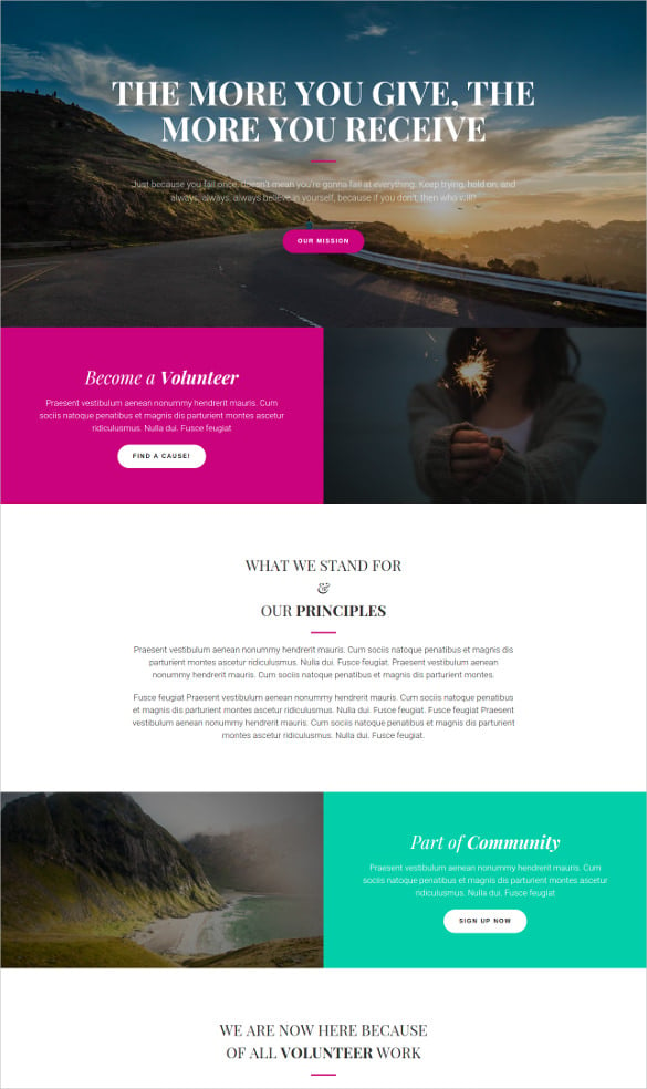 simple volunteer charity bootstrap template 