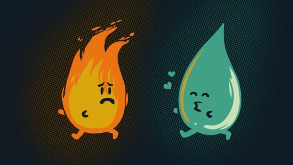 water and fire impossible love funny wallpaper download