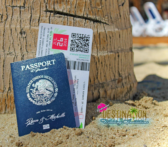 vanessas destination wedding invitations diy leatherette foil generic sample wedding passport