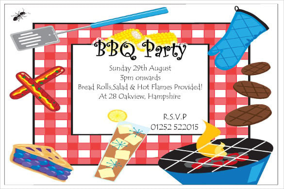 personalised bbq barbeque summer garden party invitations invites