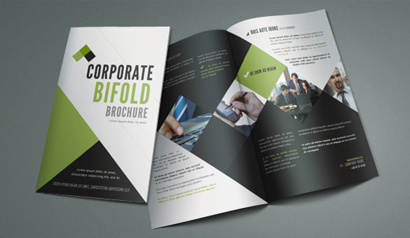 corporate bi fold brochure template free download