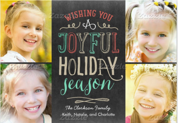 joyful season holiday photo card