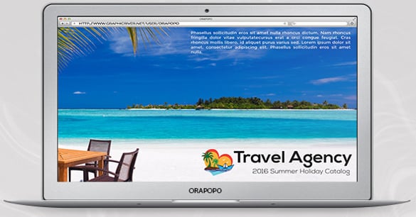 travel agency cool presentation template pptx format