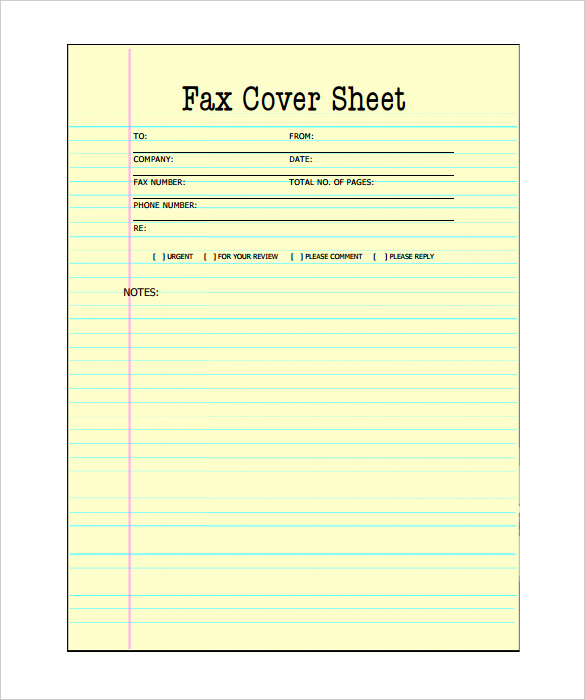9+ Printable Fax Cover Sheets - Free Word, PDF Documents Download!