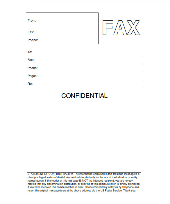 9 printable fax cover sheets free word pdf documents