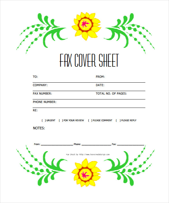 9+ Printable Fax Cover Sheets - Free Word, PDF Documents Download!