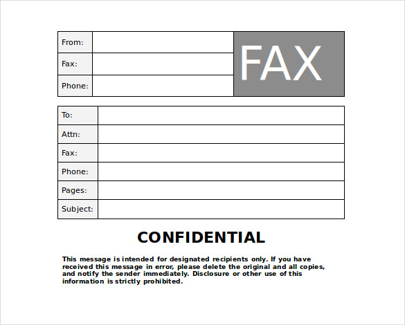 13 Confidential Fax Cover Sheet Word PDF