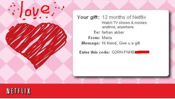 netflix gift certificate template