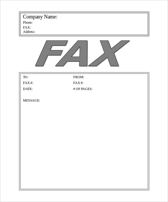 free download fax cover sheet template