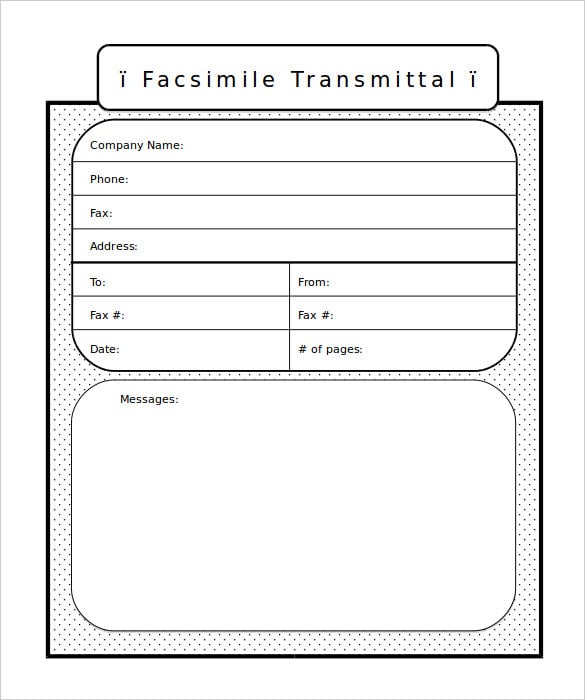 facsimile transmittal business microsoft word format free