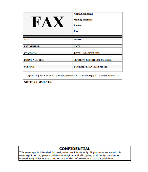 Business Fax Cover Sheet 10+ Free Word, PDF Documents Download