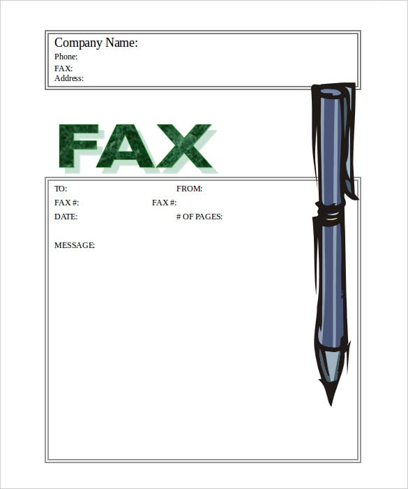 Free business fax cover letter