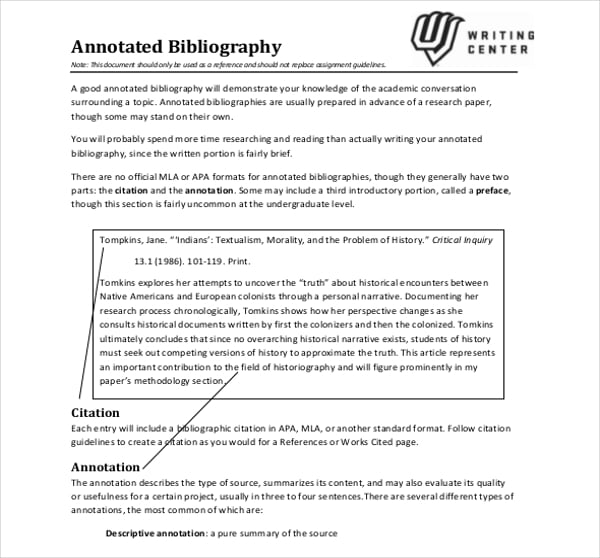 a good annotated bibliography free download