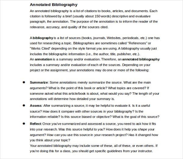 free annotated bibliography word document free download