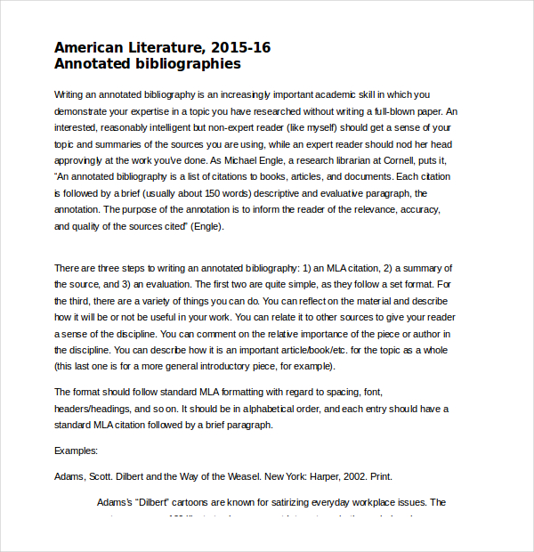 Annotated bibliography example mla image