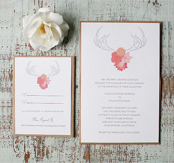 beautiful wedding invite printables to download for free