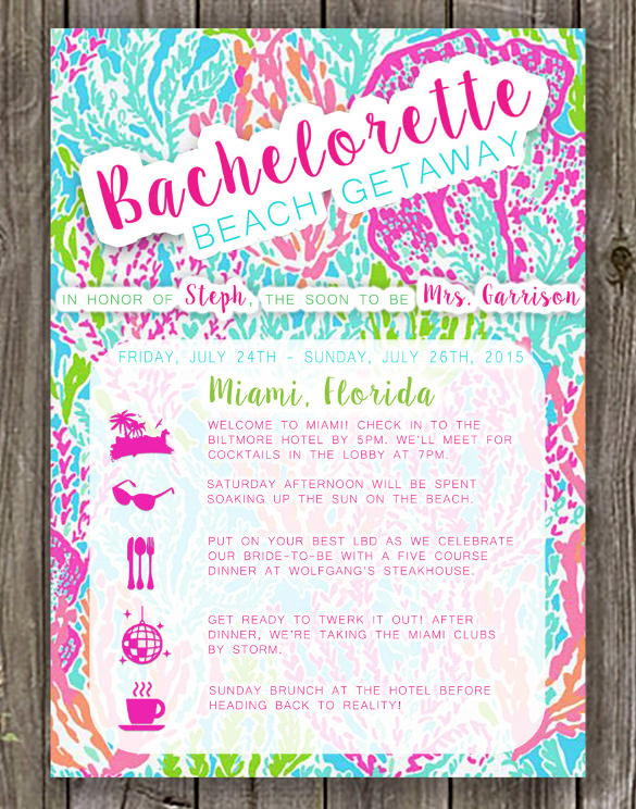 bachelorette beach weekend invitations bachelorette weekend invitation