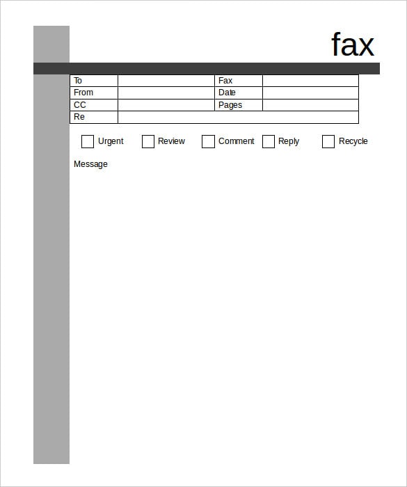 modern professionla fax template word free download