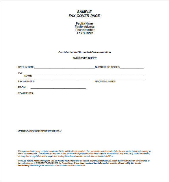 9 Confidential Fax Cover Sheet Templates Doc Pdf Free And Premium Templates 4963