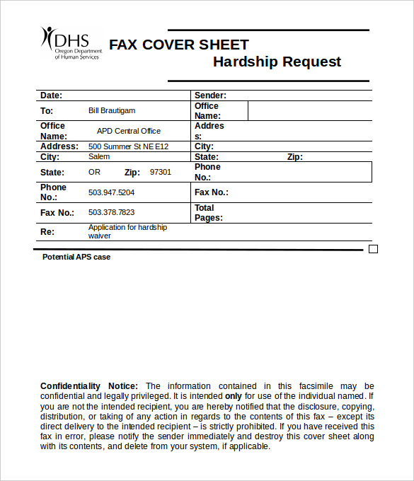 10 Medical Fax Cover Sheet Word Pdf 3619