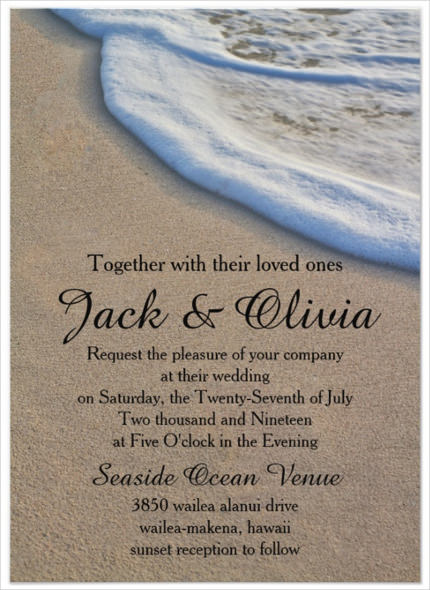 Beach Wedding Invitations Free Printable Free Printable Templates