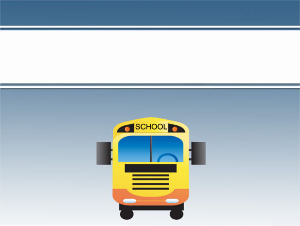 school bus powerpoint template