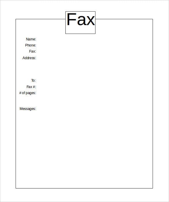 free fax cover sheets word format download