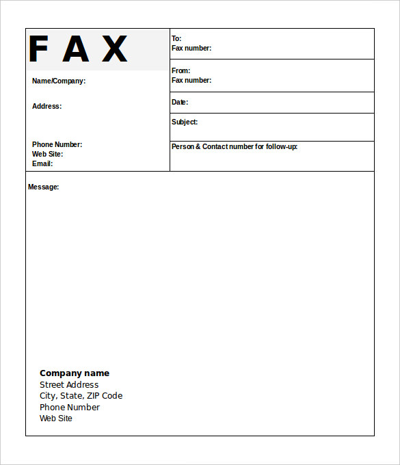 Basic Fax Cover Sheet 10 Free Word PDF Documents Download 