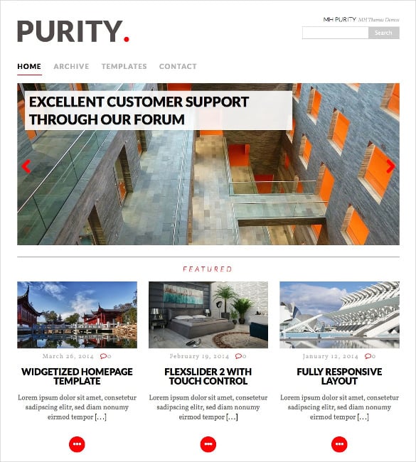 purity wordpress political html5 theme