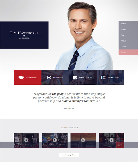 15+ Political Bootstrap Themes & Templates