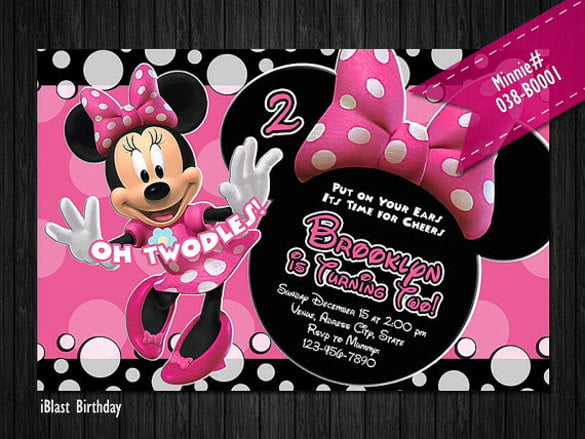 26 minnie mouse invitation templates