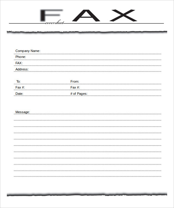 free modern generic fax cover sheet in microsoft word format